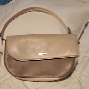 Calvin Klein Cream and Tan Shoulder Bag